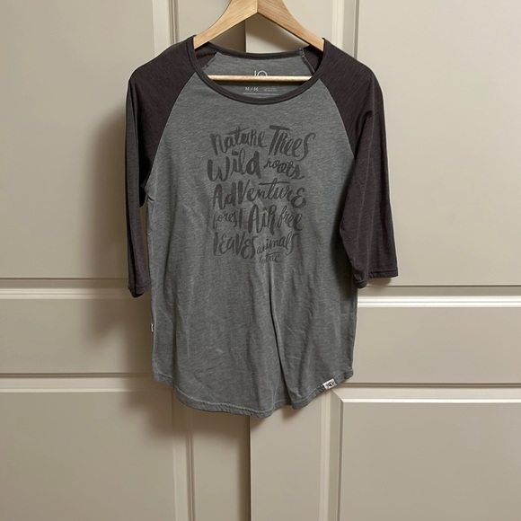 Ten Tree Baseball Tee Grey Medium - Picture 1 of 3